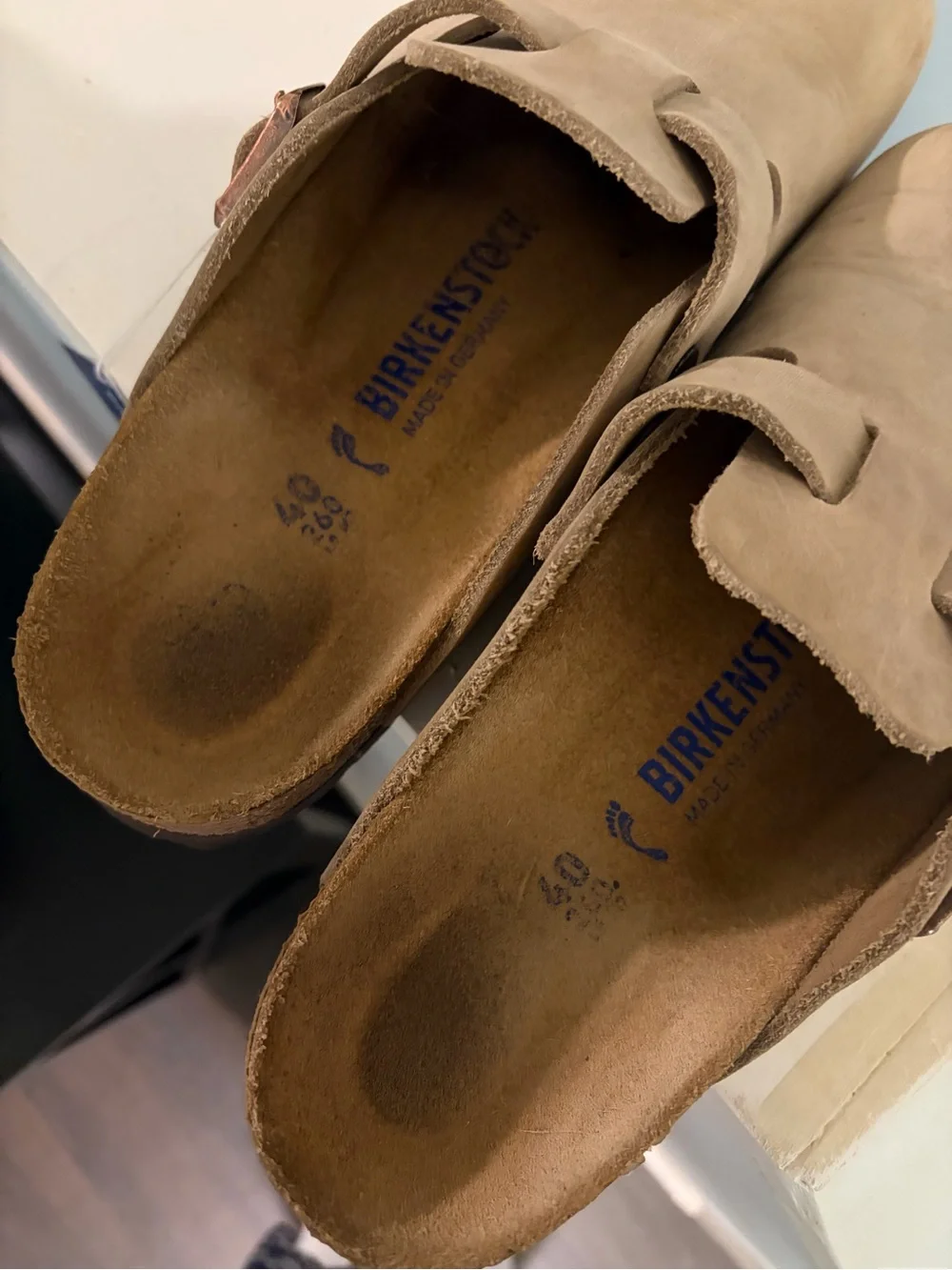 Birkenstock Boston Oiled Leather Clogs in Tobacco Brown - Picture 9 of 10